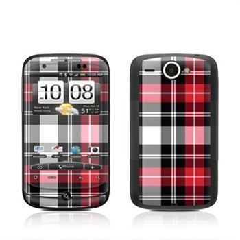 HTC Wildfire Plaid Skin Red