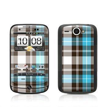 HTC Wildfire Plaid Skin Turqoise