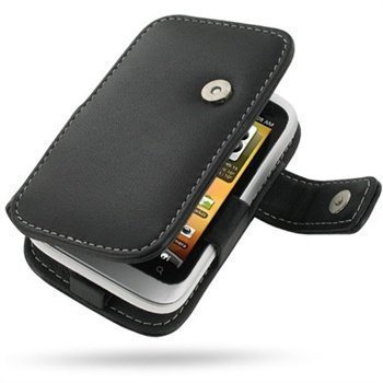 HTC Wildfire S PDair Leather Case 3BHTWSB41 Musta