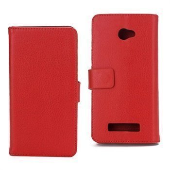 HTC Windows Phone 8X Wallet Leather Case Red