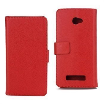 HTC Windows Phone 8X Wallet Leather Case Red