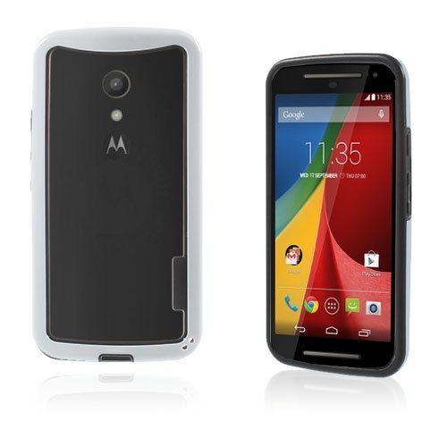 Hamsum Valkoinen Motorola Moto G2 Bumper Suojakehys