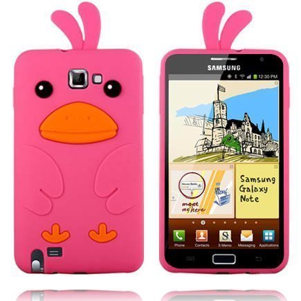 Happy Bird Kuuma Pinkki Samsung Galaxy Note Suojakuori