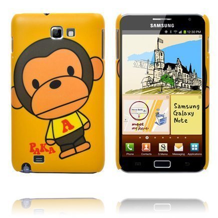 Happy Cartoon Apina Keltainen Samsung Galaxy Note Suojakuori