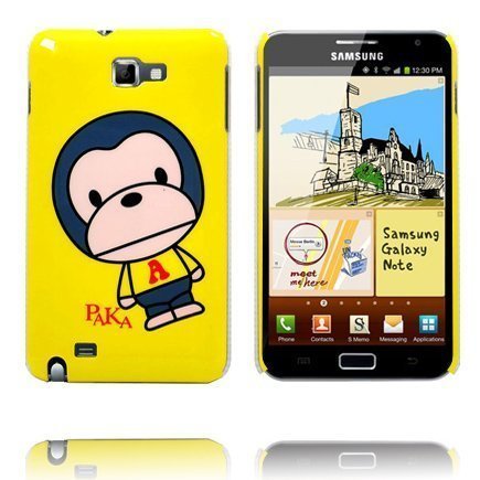 Happy Cartoon Ver. 2 Apina Keltainen Samsung Galaxy Note Suojakuori