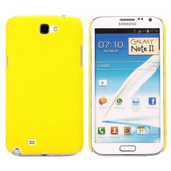Hard Shell Keltainen Samsung Galaxy Note 2 Suojakuori
