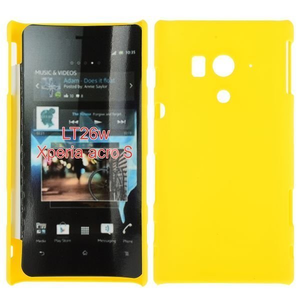Hard Shell Keltainen Sony Xperia Acro S Suojakuori