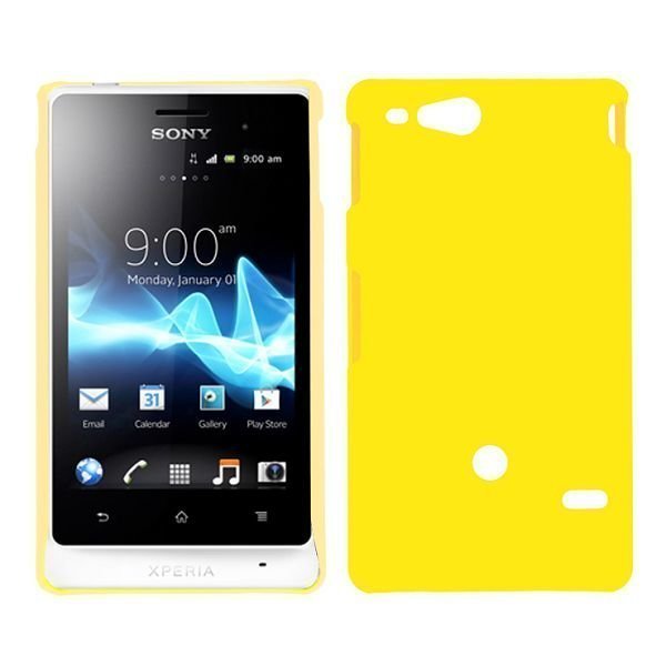 Hard Shell Keltainen Sony Xperia Go Suojakuori