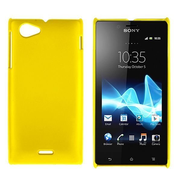 Hard Shell Keltainen Sony Xperia J Suojakuori