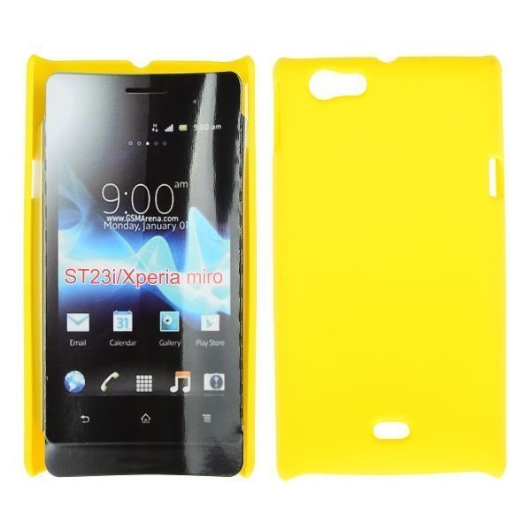 Hard Shell Keltainen Sony Xperia Miro Suojakuori