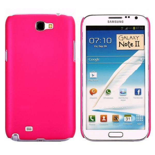 Hard Shell Kuuma Pinkki Samsung Galaxy Note 2 Suojakuori