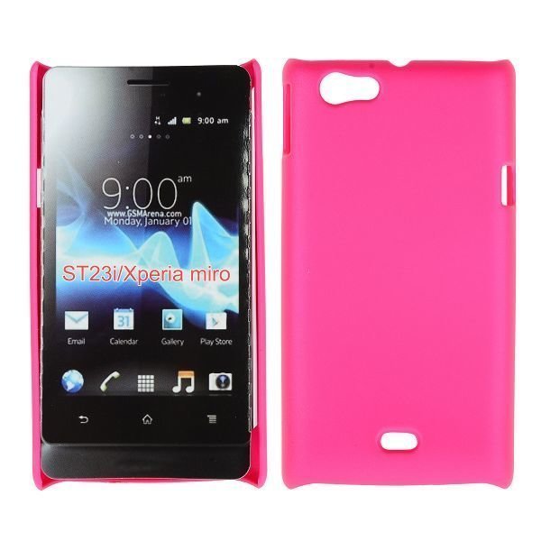 Hard Shell Kuuma Pinkki Sony Xperia Miro Suojakuori