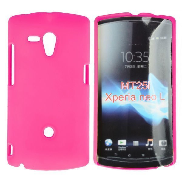 Hard Shell Kuuma Pinkki Sony Xperia Neo L Suojakuori