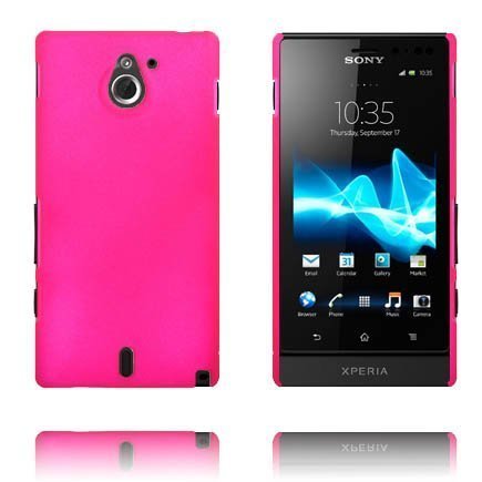 Hard Shell Kuuma Pinkki Sony Xperia Sola Suojakuori