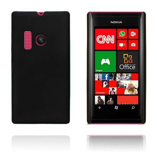 Hard Shell Musta Nokia Lumia 505 Suojakuori