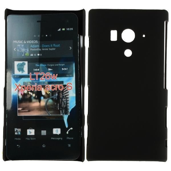 Hard Shell Musta Sony Xperia Acro S Suojakuori