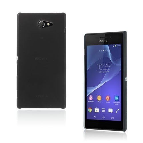 Hard Shell Musta Sony Xperia M2 Suojakuori