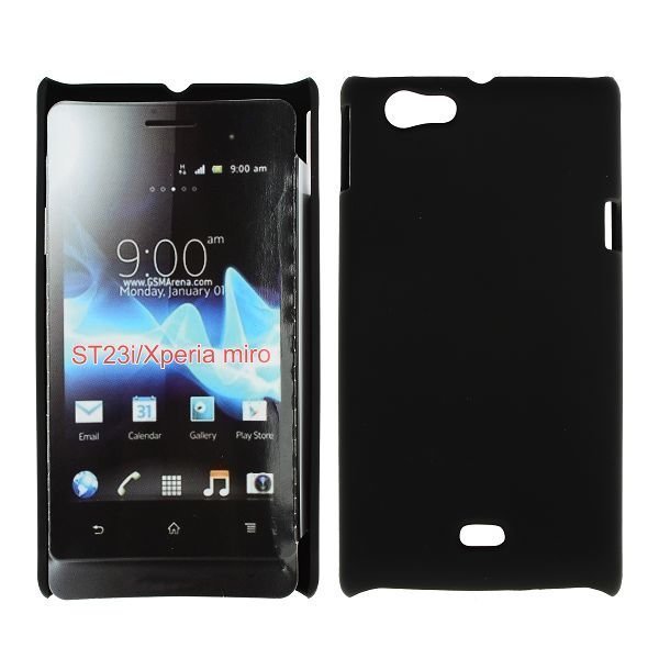 Hard Shell Musta Sony Xperia Miro Suojakuori