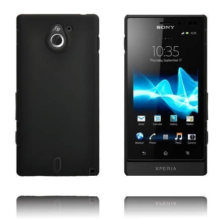 Hard Shell Musta Sony Xperia Sola Suojakuori