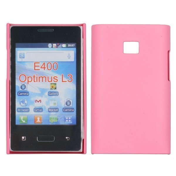 Hard Shell Pinkki Lg Optimus L3 E400 Suojakuori