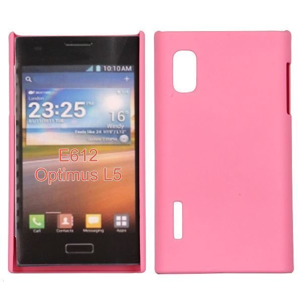 Hard Shell Pinkki Lg Optimus L5 E610 Suojakuori