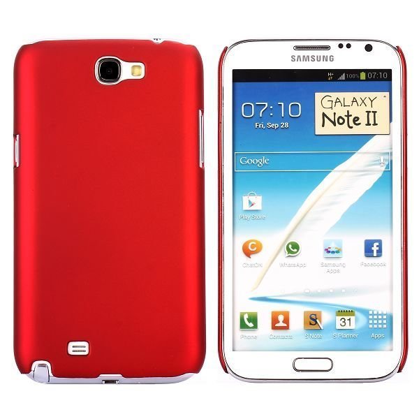 Hard Shell Punainen Samsung Galaxy Note 2 Suojakuori