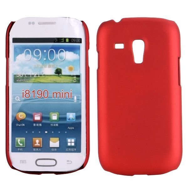 Hard Shell Punainen Samsung Galaxy S3 Mini Suojakuori