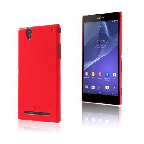 Hard Shell Punainen Sony Xperia T2 Ultra Suojakuori