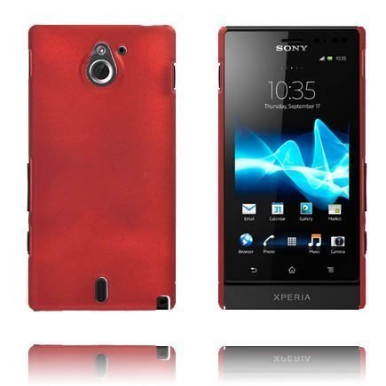 Hard Shell Tummanpunainen Sony Xperia Sola Suojakuori