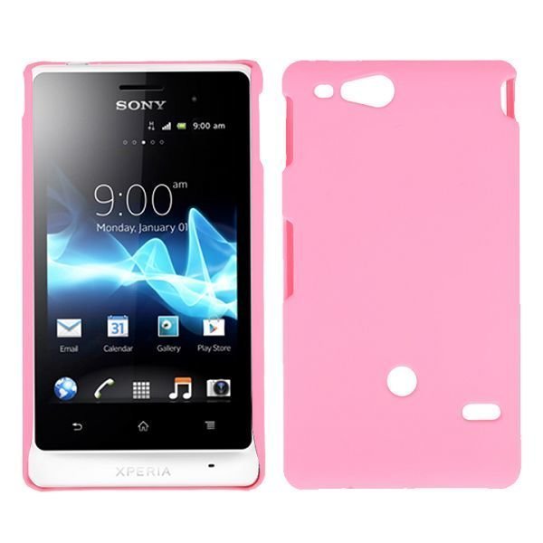 Hard Shell Vaaleanpunainen Sony Xperia Go Suojakuori