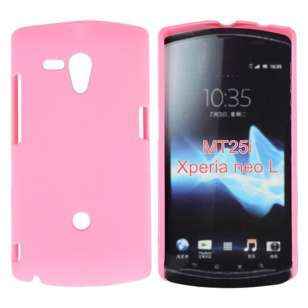 Hard Shell Vaaleanpunainen Sony Xperia Neo L Suojakuori