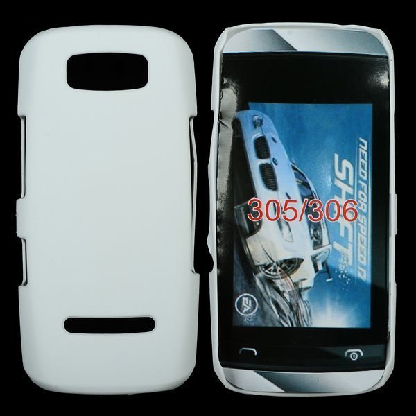 Hard Shell Valkoinen Nokia Asha 305 Suojakuori