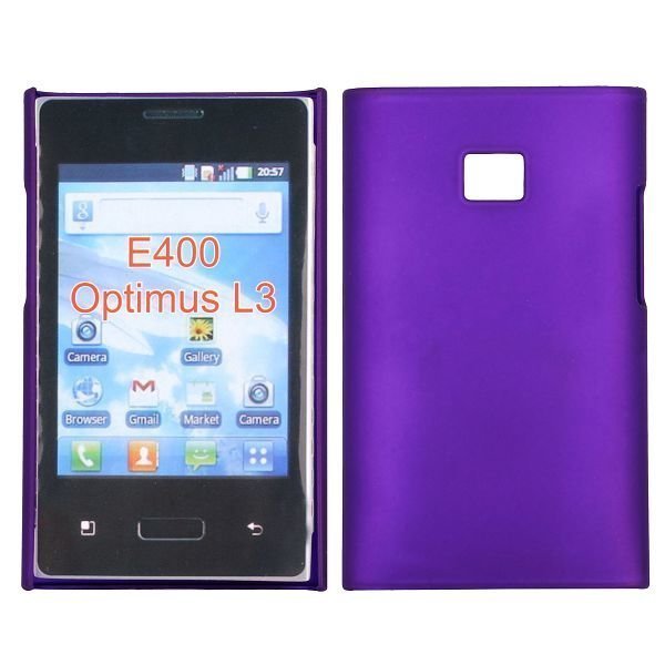 Hard Shell Violetti Lg Optimus L3 E400 Suojakuori