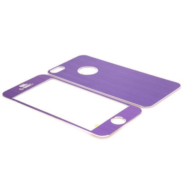 Harjattu Alumiini Iphone 5 Skin Kalvo Sarja Violetti