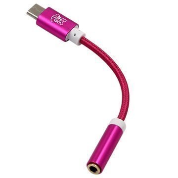 Hat Prince USB 3.1 Type-C / 3.5mm Audiosovitin Kuuma Pinkki
