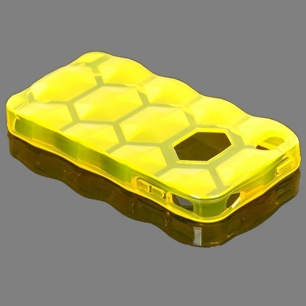 Hexagon Keltainen Iphone 4s Silikonikuori