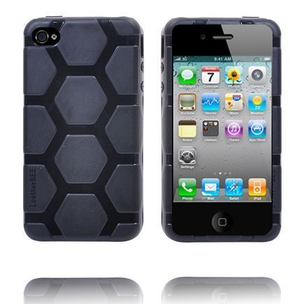 Hexagon Massive Musta Iphone 4s Silikonikuori