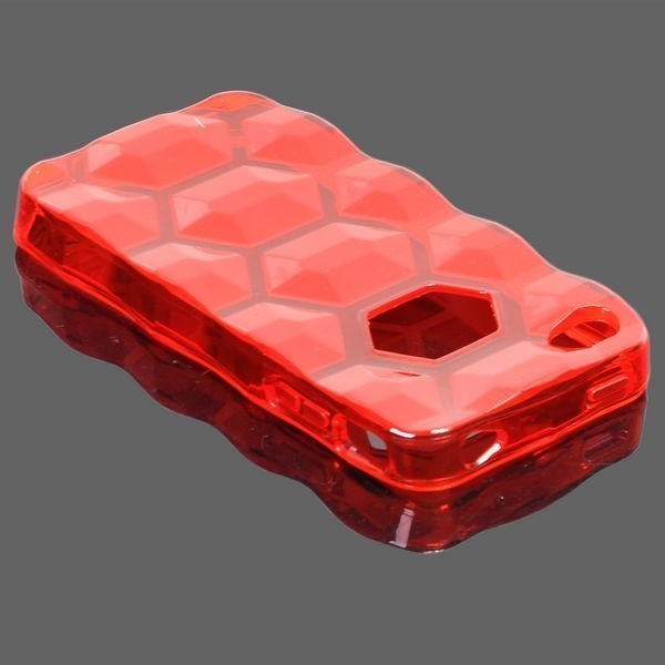 Hexagon Punainen Iphone 4s Silikonikuori