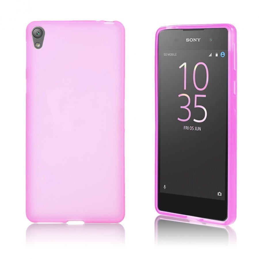 Heyerdahl Sony Xperia E5 Joustava Huurteinen Muovikuori Kuuma Pinkki