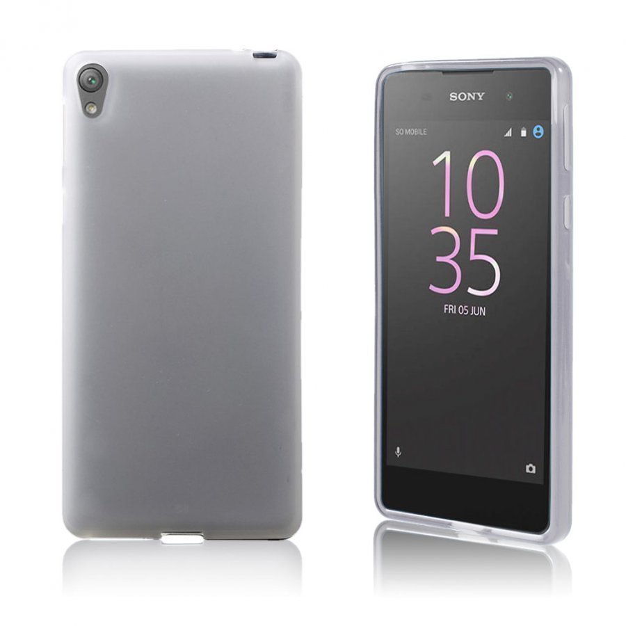 Heyerdahl Sony Xperia E5 Joustava Huurteinen Muovikuori Valkoinen