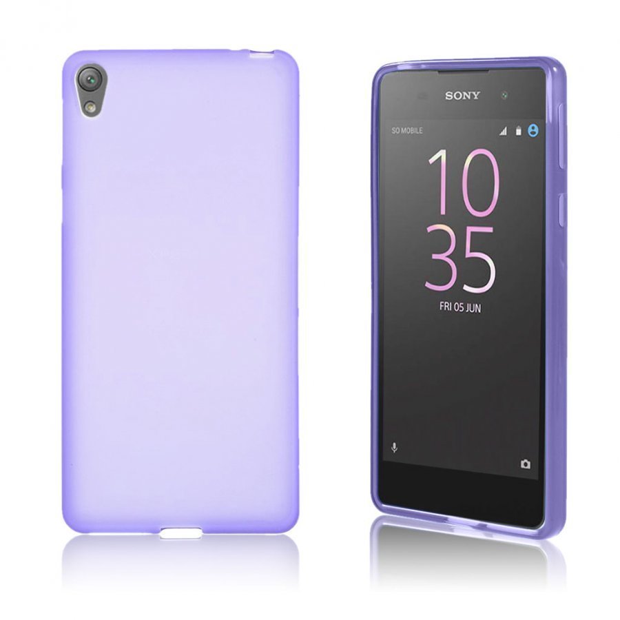 Heyerdahl Sony Xperia E5 Joustava Huurteinen Muovikuori Violetti