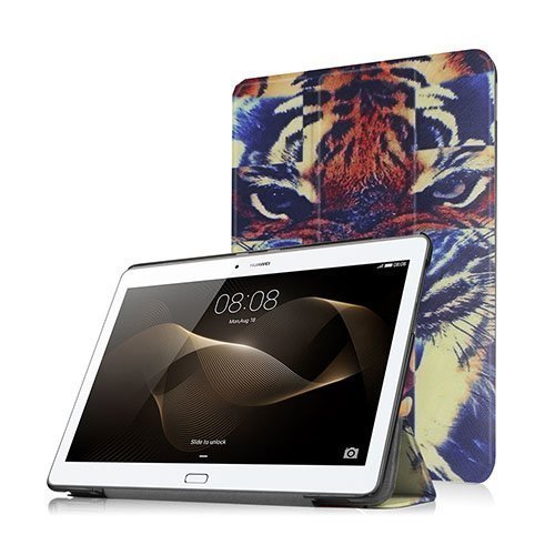 Holberg Huawei Mediapad M2 10.0 Nahkakotelo Standillä Hurja Tiikeri