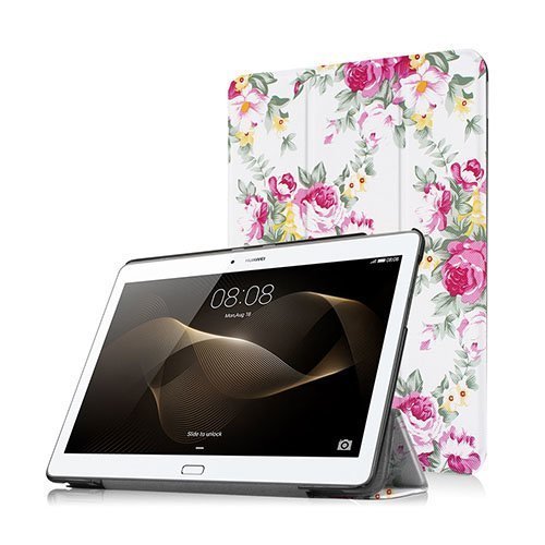 Holberg Huawei Mediapad M2 10.0 Nahkakotelo Standillä Kukinto