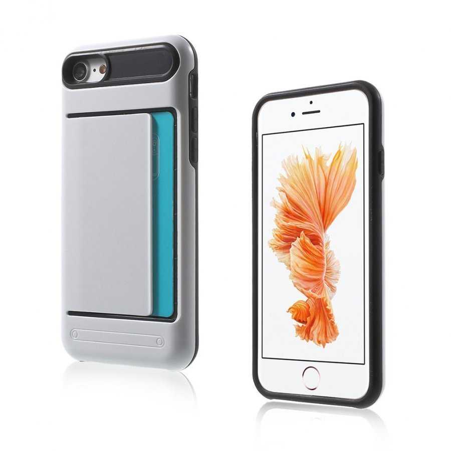 Hougaard Iphone 7 Kova + Joustava Muovikuori Valkoinen