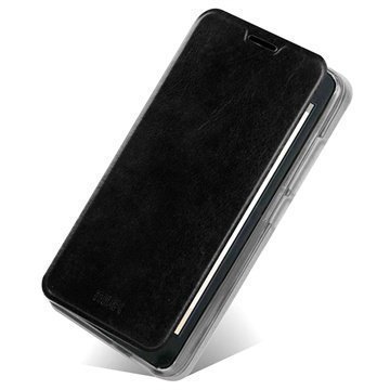 Huawei Ascend G630 Mofi Rui Series Läpällinen Nahkakotelo Musta