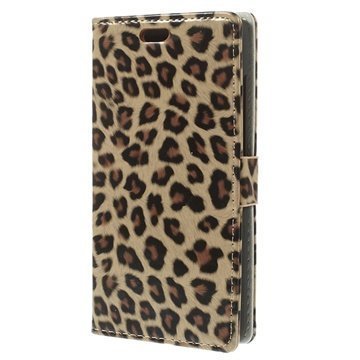 Huawei Ascend G630 Wallet Nahkakotelo Leopard