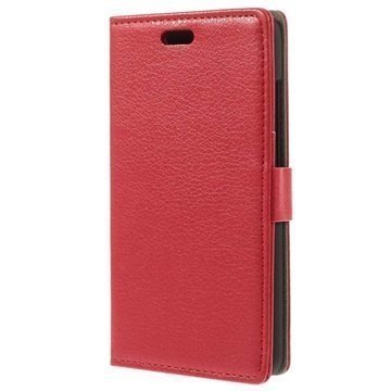 Huawei Ascend G630 Wallet Nahkakotelo Punainen