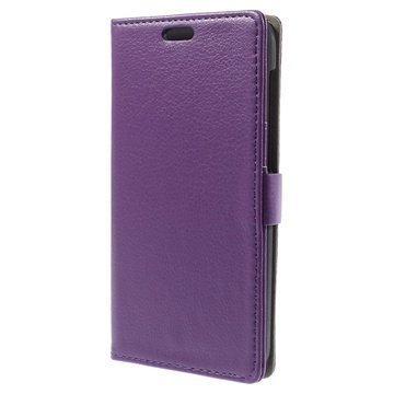 Huawei Ascend G7 Wallet Nahkakotelo Violetti