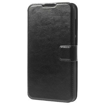 Huawei Ascend G730 Wallet Nahkakotelo Musta