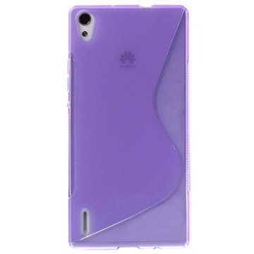 Huawei Ascend P7 Ascend P7 Sapphire Edition S-Curve TPU-Kotelo Violetti